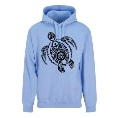 Hawaiian Turtle Tribal Art Unisex Surf Hoodie