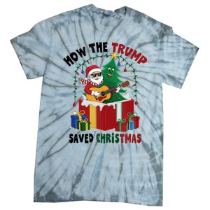 How The Trump Saved Christmas Funny Holiday Christmas Trump Tie-Dye T-Shirt