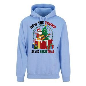 How The Trump Saved Christmas Funny Holiday Christmas Trump Unisex Surf Hoodie