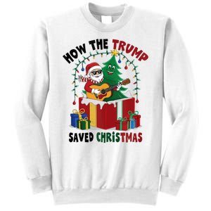 How The Trump Saved Christmas Funny Holiday Christmas Trump Sweatshirt