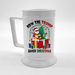 How The Trump Saved Christmas Funny Holiday Christmas Trump Beer Stein