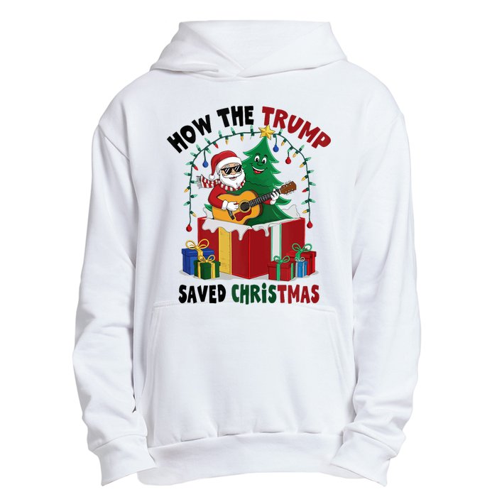 How The Trump Saved Christmas Funny Holiday Christmas Trump Urban Pullover Hoodie