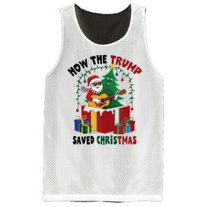 How The Trump Saved Christmas Funny Holiday Christmas Trump Mesh Reversible Basketball Jersey Tank