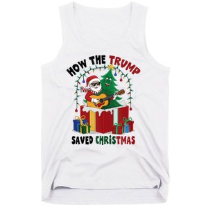 How The Trump Saved Christmas Funny Holiday Christmas Trump Tank Top