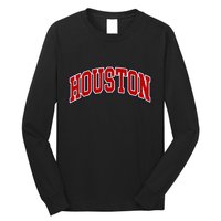 Houston Texas Throwback Design Print Htown Classic Long Sleeve Shirt
