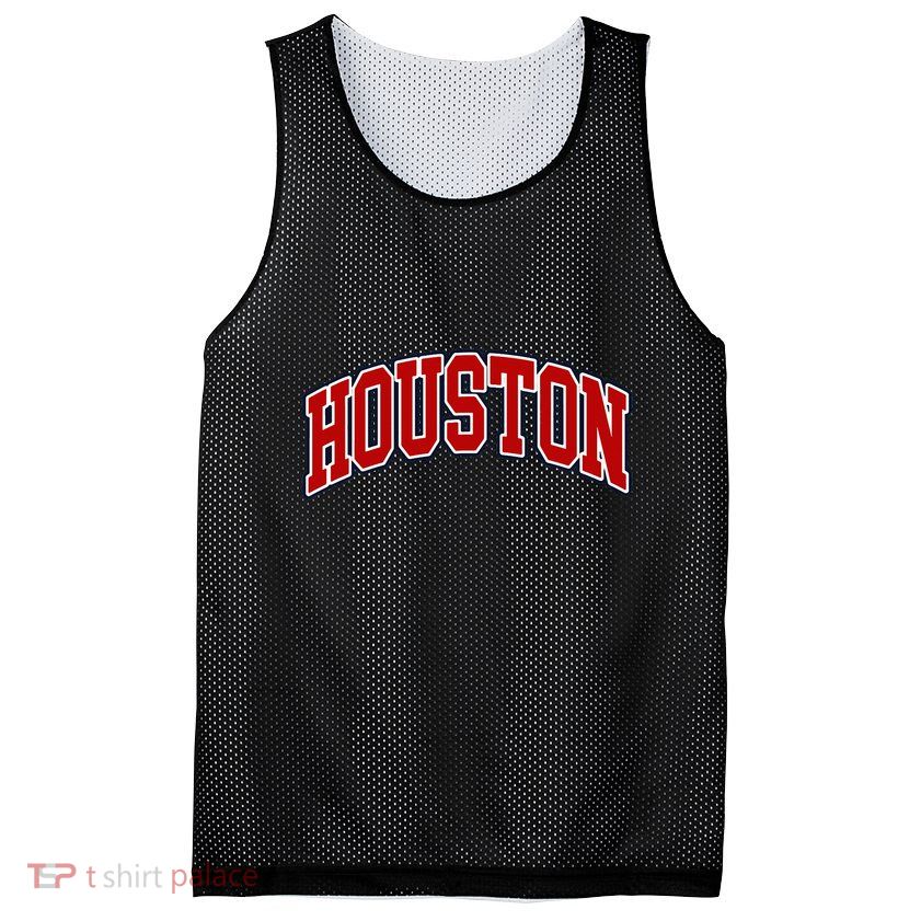 Houston Texas Throwback Design Print Htown Classic Mesh Reversible Basketball Jersey Tank