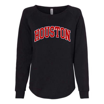 Houston Texas Throwback Design Print Htown Classic Womens California Wash Sweatshirt