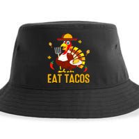 Happy Thanksgiving Turkey Day Turkey Eat Tacos Funny Sustainable Bucket Hat