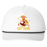 Happy Thanksgiving Turkey Day Turkey Eat Tacos Funny Snapback Five-Panel Rope Hat