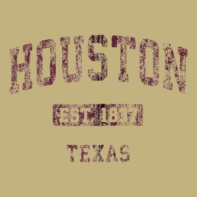 Houston Texas Tx Vintage Athletic Sports T-Shirt