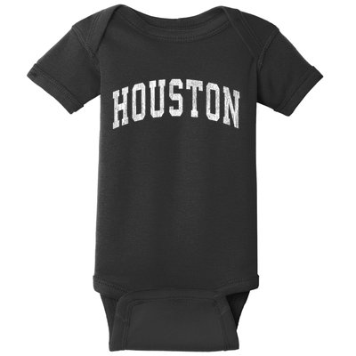 Houston Texas Tx Vintage Athletic Sports Design Baby Bodysuit