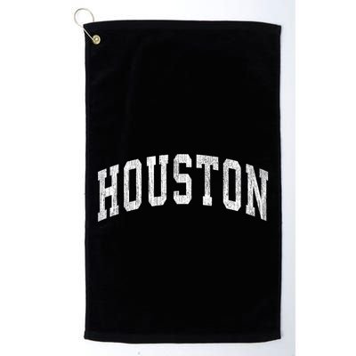 Houston Texas Tx Vintage Athletic Sports Design Golf Towel
