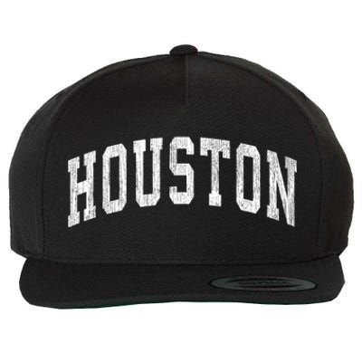 Houston Texas Tx Vintage Athletic Sports Design Wool Snapback Cap