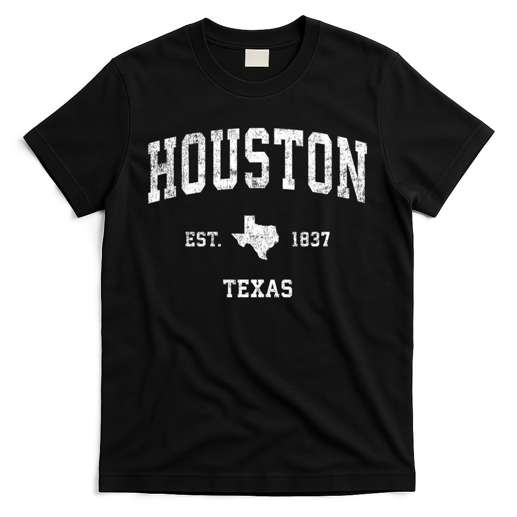Houston Texas Tx Vintage Sports Design T-Shirt