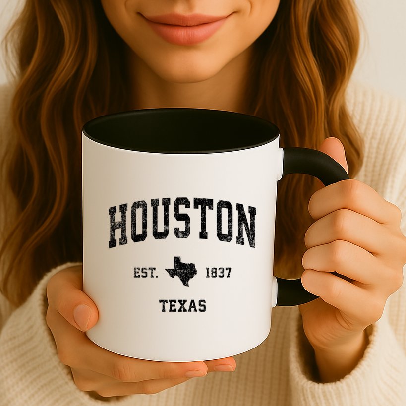 Houston Texas Tx Vintage Sports Design Mug