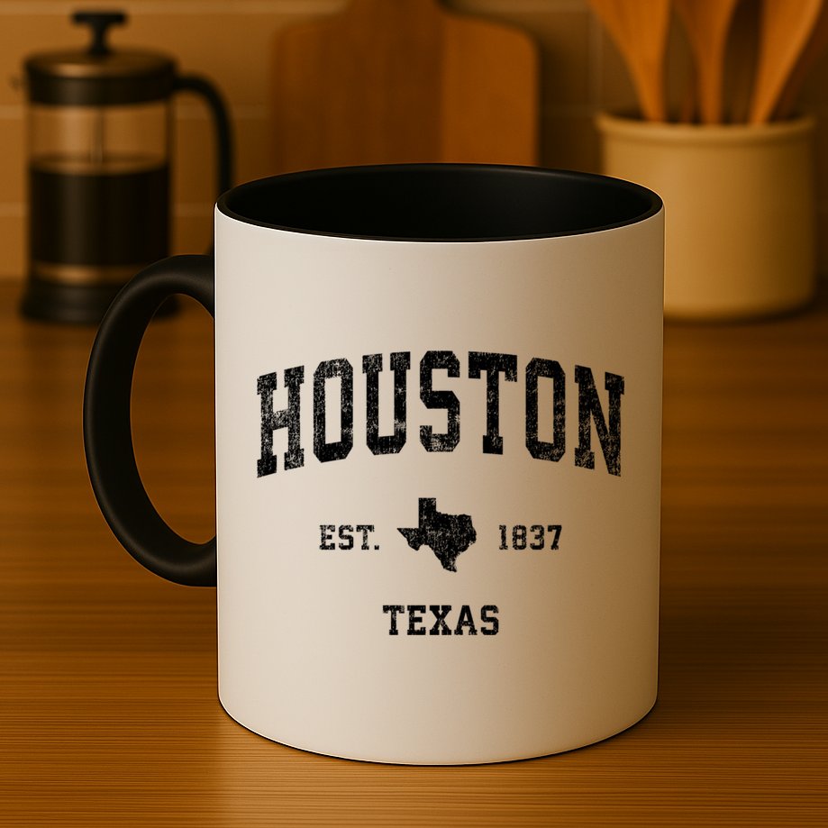 Houston Texas Tx Vintage Sports Design Mug