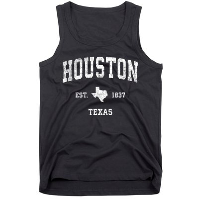 Houston Texas Tx Vintage Sports Design Tank Top