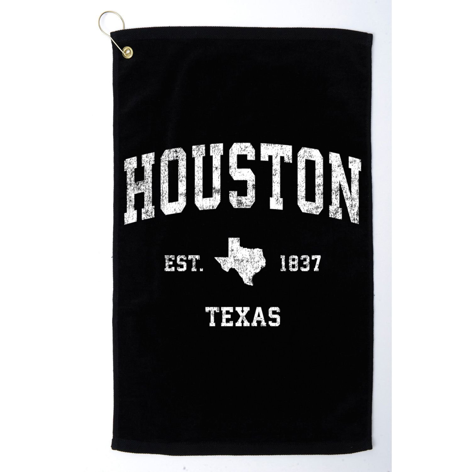 Houston Texas Tx Vintage Sports Design Golf Towel