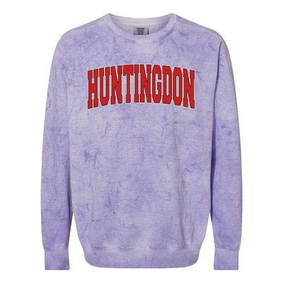 Huntingdon Tn Tennessee Varsity Style Usa Vintage Sports Meaningful Gift Colorblast Crewneck Sweatshirt