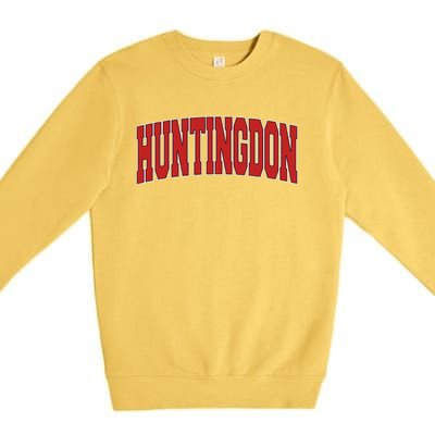 Huntingdon Tn Tennessee Varsity Style Usa Vintage Sports Meaningful Gift Premium Crewneck Sweatshirt