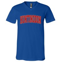 Huntingdon Tn Tennessee Varsity Style Usa Vintage Sports Meaningful Gift V-Neck T-Shirt