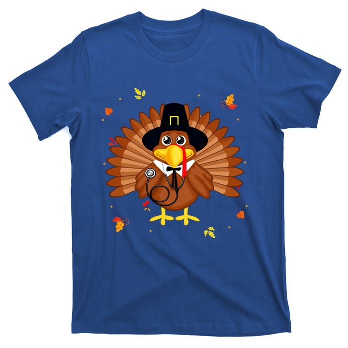 Happy Thanksgiving Turkey Nurse Holiday Nurse Thankful Fall Gift T-Shirt