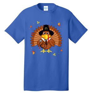 Happy Thanksgiving Turkey Nurse Holiday Nurse Thankful Fall Gift Tall T-Shirt