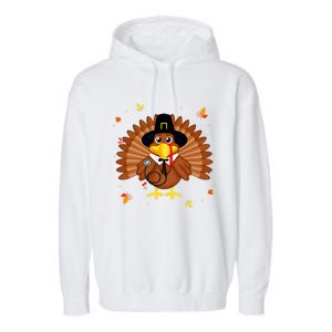 Happy Thanksgiving Turkey Nurse Holiday Nurse Thankful Fall Gift Garment-Dyed Fleece Hoodie