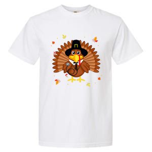 Happy Thanksgiving Turkey Nurse Holiday Nurse Thankful Fall Gift Garment-Dyed Heavyweight T-Shirt