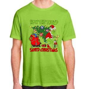 How The Trump Saved Christmas Funny Trump Christmas Adult ChromaSoft Performance T-Shirt