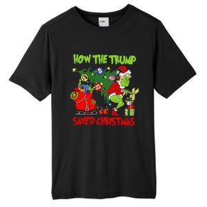 How The Trump Saved Christmas Funny Trump Christmas Tall Fusion ChromaSoft Performance T-Shirt