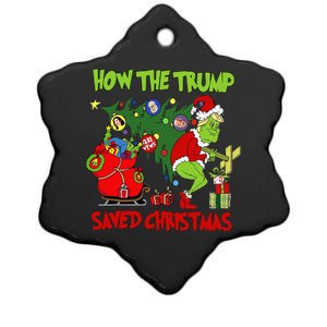 How The Trump Saved Christmas Funny Trump Christmas Ceramic Star Ornament