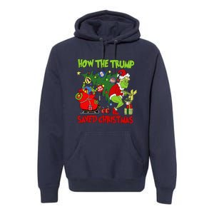 How The Trump Saved Christmas Funny Trump Christmas Premium Hoodie