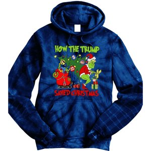 How The Trump Saved Christmas Funny Trump Christmas Tie Dye Hoodie