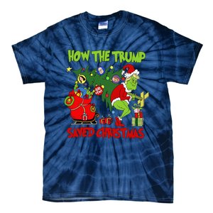 How The Trump Saved Christmas Funny Trump Christmas Tie-Dye T-Shirt