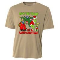 How The Trump Saved Christmas Funny Trump Christmas Cooling Performance Crew T-Shirt