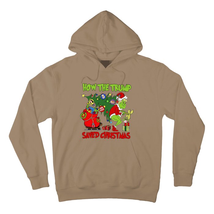 How The Trump Saved Christmas Funny Trump Christmas Hoodie