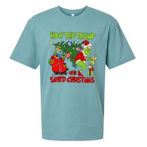 How The Trump Saved Christmas Funny Trump Christmas Sueded Cloud Jersey T-Shirt