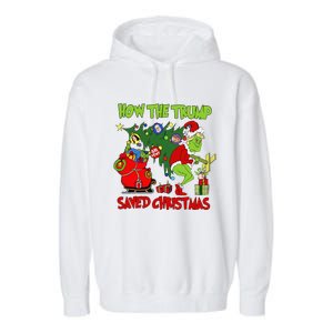 How The Trump Saved Christmas Funny Trump Christmas Garment-Dyed Fleece Hoodie