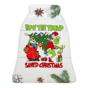 How The Trump Saved Christmas Funny Trump Christmas Ceramic Bell Ornament