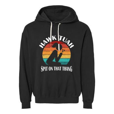 Hawk Tuah Trendy Garment-Dyed Fleece Hoodie