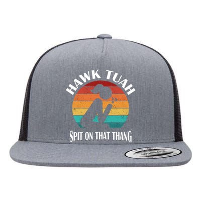 Hawk Tuah Trendy Flat Bill Trucker Hat