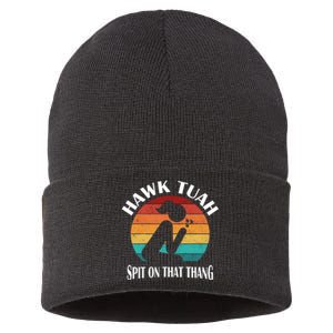 Hawk Tuah Trendy Sustainable Knit Beanie