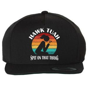 Hawk Tuah Trendy Wool Snapback Cap