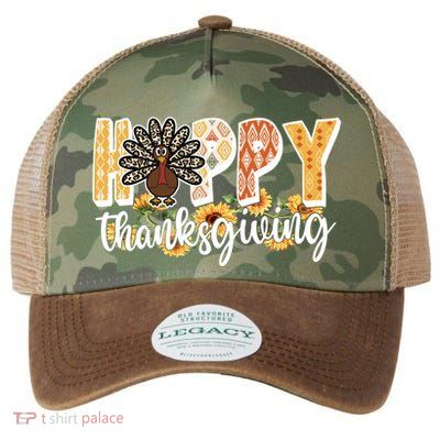 Happy Thanksgiving Turkey Cute Holiday Legacy Tie Dye Trucker Hat
