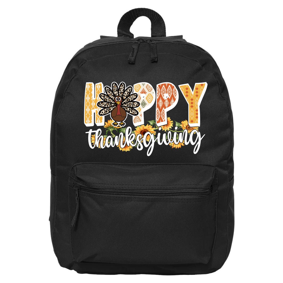 Happy Thanksgiving Turkey Cute Holiday 16 in Basic Backpack
