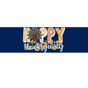 Happy Thanksgiving Turkey Cute Holiday Bumper Sticker