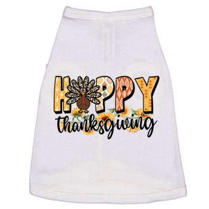 Happy Thanksgiving Turkey Cute Holiday Doggie Tank