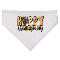 Happy Thanksgiving Turkey Cute Holiday USA-Made Doggie Bandana