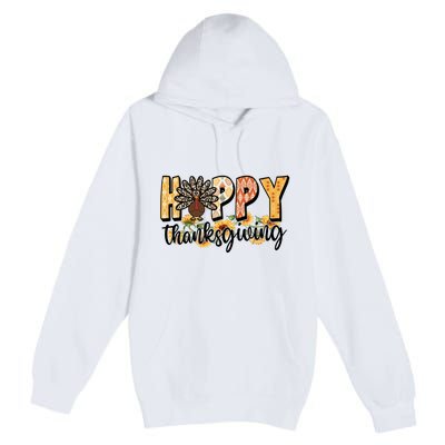 Happy Thanksgiving Turkey Cute Holiday Premium Pullover Hoodie